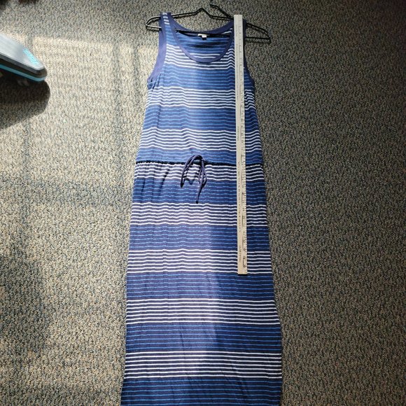 Gap Black and Blue Striped Maxi Dress Size Small - Picture 8 of 9